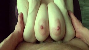 Busty girl masterfully wanks my dick until climax