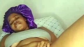 Juicy melon babe indulges in morning accompaniment pleasure