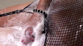 damn, 3 asian ladyboy takes it hard in the ass and gets cum dumped in her mouth!