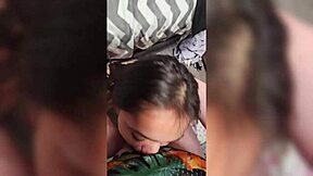 18-year-old Native American from Montana teases her daddy with big tits all day