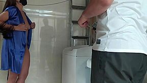 i couldn't resist teasing the repair guy fixing my washing machine at home.