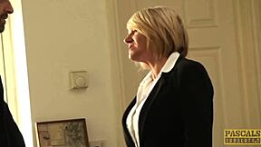 Busty milf Amy, wanna be dominated hard by Pascal White in rough play?