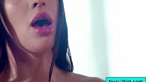 Two Horny Busty Sluts Fuck Huge Cock in Slippery Nuru Massage Threesome! Charles Dera, Sheena Ryder, Melissa Stratton