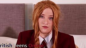 i can't stop watching this posh 18yo redhead student guide my hand