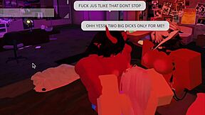 Two Futa Dominate a Slut in Wild Threesome Action
