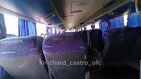 leaked online: 18-year-old latina teen caught blowing pornstar on bus.