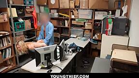 Yo, skinny blonde teen shoplifter Zoe Parker gets fucked by guard Ryan McLane after a deal.