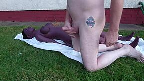 Outdoor Quickie with Sex Doll Gets Wild and Fast
