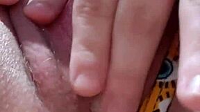 Rubbing my wet clit up close until I explode with cum.