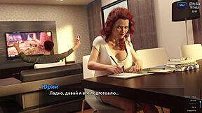 Damn! Redhead Milf Sucks Huge Cock in Public Game!