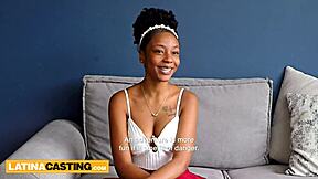 Colombian teen beauty queen bangs european agent at fake pov audition