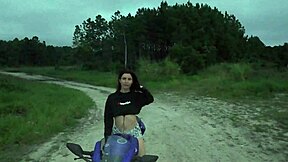 Wild Public Fun with Latina Redhead in the Woods