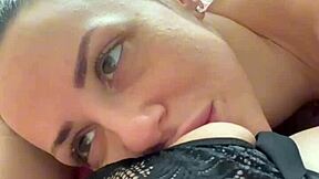 damn, she teases my huge clit while sucking my hard nipples raw!