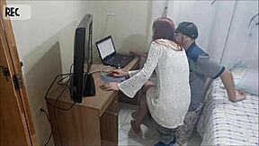 I can’t believe this naughty housewife let a depraved repairman work on more than just the house.