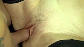 Stockings-Clad Gilf Gets Soaked in Cum After Hardcore Blowjob and Fuck