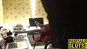 Damn, wicked sub babe gets spit-covered and fucked hard! 😈