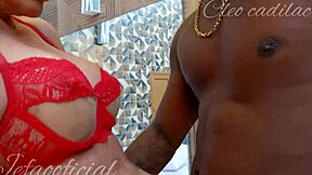 Brazilian star Cleo Cadillac takes on a thick funk rod bareback