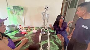 Halloween Night Turns Wild With Group Sex And Juicy Action.