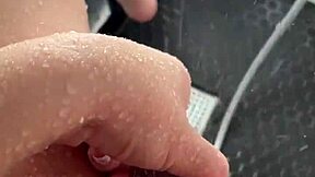 Stepsis unleashes fierce masturbation in a sunny shower with raw intensity.