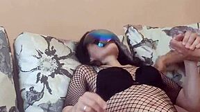 Filming Steamy Action with Wife in Fishnet
