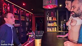 Alice Maze Gets DPed by Boyfriend and Barman in Public Club