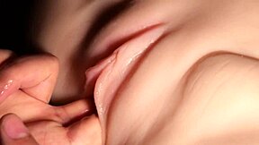 ever tried fingering practice with a cute doll for double penetration close-ups?