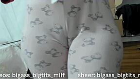 Curvy Milf in Pajamas Fingers Big Ass and Wet Pussy