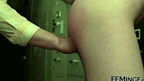 horny lesbian in feminge 4k gets wild with a strap-on fuck