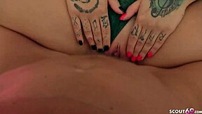 German Teen with Small Tits and Big Butt in Real Pickup