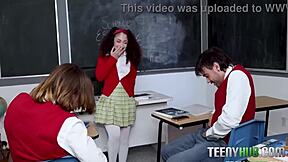 Classroom Chaos as Teacher's Pet Turns Study Into Wild Threesome