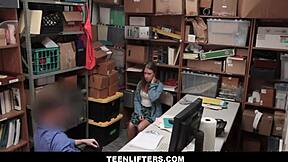 teenlifters - shy blonde teen shoplifter strikes sex deal with officer brooke bliss ryan mclane