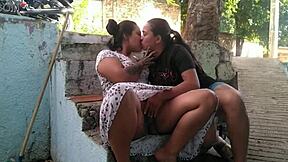hey, guess what? morena culona caught licking pussy outdoors under skirt till climax!