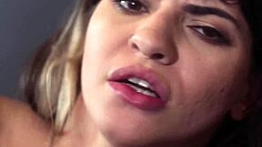 lady snow teases in solo masturbation with big tits and golden shower finale