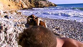 i got so hot having real public sex on the beach with doggystyle action!