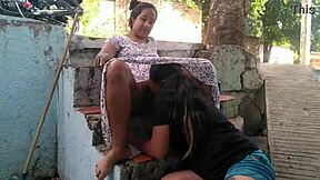 hey, guess what? morena culona caught licking pussy outdoors under skirt till climax!