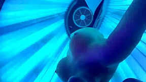 Masturbate with Me in Hot Solarium Tanning Bed Big Tits Play