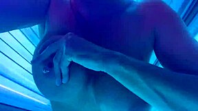 Masturbate with Me in Hot Solarium Tanning Bed Big Tits Play