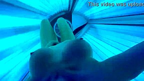 Masturbate with Me in Hot Solarium Tanning Bed Big Tits Play