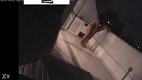 Sneaking away from the party, they’re caught fucking on the penthouse balcony
