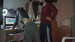 damn, hot alubna gets pounded hard while doing chores! she takes it all!
