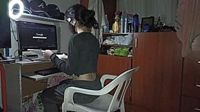 damn, hot alubna gets pounded hard while doing chores! she takes it all!