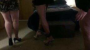 Double Domme Sissifies, Binds, Milks, and Feeds Me My Own Cum
