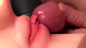 close up of virgin tight pussy during intense first time sex