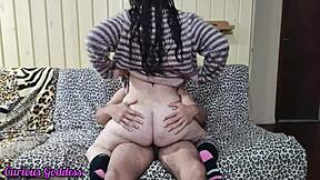 Curious Goddess - Hot Milf Big Ass Sitting Shaking Sucking Big Dick
