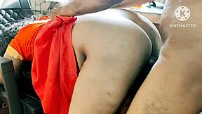 Desi Indian steps caught in kitchen action with Hindi audio