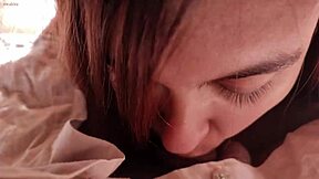 A delicious blowjob on a sunny afternoon turns into deepthroat passion.
