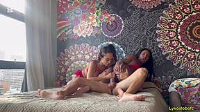 I’m just amazed watching these lesbians cry on a huge thick cock