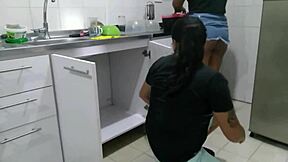 This horny plumber licks my ass before we dive into wild lesbian sex. Multiple orgasms shake us both.