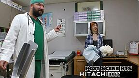 Freshman Forced into Hitachi Orgasm in POV Backstage Scene with Ditria Rose - Raw Latex Play