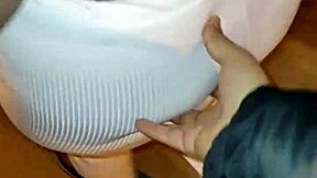Hey, I offered cash to this curvy Venezuelan milf in red thong for public fun!